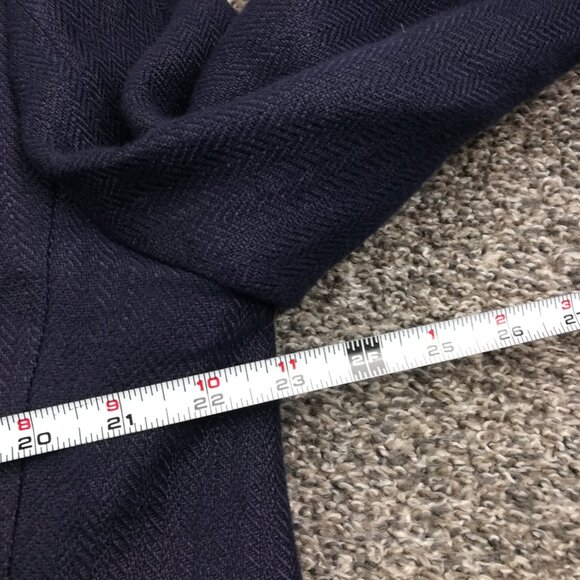 Polo Ralph Lauren Corneliani Blazer Sport Coat Flax Linen Blue Herringbone 44R - Picture 10 of 13